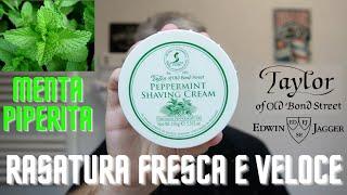 Rasatura fresca e veloce con Taylor of Old Bond Street Peppermint ed Edwin Jagger DE89 - Wet Shaving