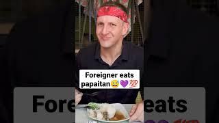 Foreigner reacts to Papaitan food from Philippines #vidshorts #shorts #youtubeshorts #trending