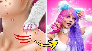 From Kuromi to Hello Kitty makeover  Emotional Anime girl beauty makeover for Manga crush