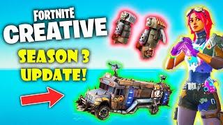 Season 3 Weapons, Vehicles & 800 SKINS in Creative Update!