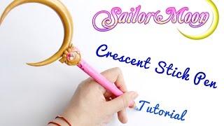 Sailor Moon Crescent Stick Pen Polymer Clay Tutorial (美少女戦士セーラームーン)