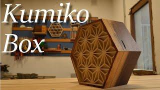 Kumiko Box mit ASANOHA japanische Holzkunst. Eine wunderbare Holzschatulle.