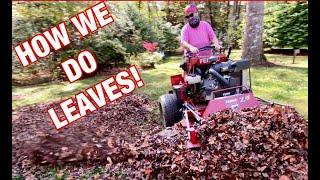 How we do leaf cleanups! What we charge! Follow us on a clean-up!