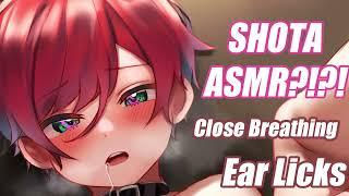 [Binaural ASMR] Cute Shota Femboy Mouth Sounds While You Sleep (Ear Licks)(Close Breathing Relaxing)