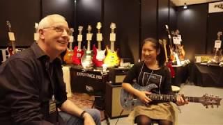 13 year old girl shredder Lisa-X meets Paul Reed Smith in Tokyo