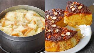 Caramel Nutty Bread Pudding | Bread Nutty Pudding Dessert | Soft & Delicious Bread Pudding Recipe