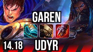 GAREN vs UDYR (TOP) | 10/2/6, Legendary, 900+ games | EUW Master | 14.18