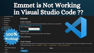 Enable Emmet Support for JSX in VS Code || Emmet is Not Working in VS Code React JS Extension File