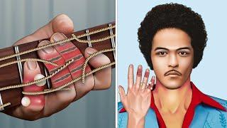 Help Bruno Mars heal his hand injury from a broken guitar string | Hand Treatment | ASMR Animation