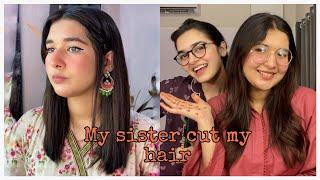 SHORT LAYER HAIRCUT - CUT YOUR HAIR AT HOME / DETAILED VIDEO || SATH MEIN MAZEDAR BATEIN