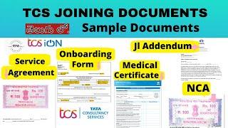 TCS  Joining Documents Sample 2022 in Telugu | full information | Step by step process