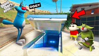 Oggy And Shinchan Found SECRET Underground Bunker Under His House in GTA 5!