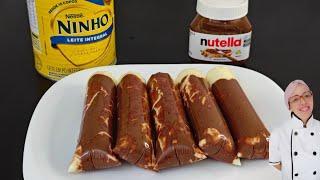 GELADINHO GOURMET DE LEITE NINHO COM NUTELLA, SABOR QUE MAIS VENDE! 