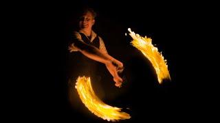 Fire Poi Live Performance I Modern Juggling Feuershow mit Feuer Poi