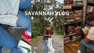 savannah vlog: 5 year anniversary, exploring the town, & visiting cozy bookstores!