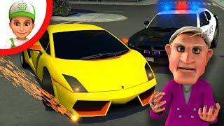 Cartoon about police bandit super car racing. compilation - Handy Andy and friends