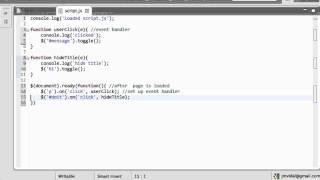 Javascript jQuery Events and EventHandlers Tutorial