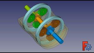 FreeCAD Assembly 4 Tutorial - Helical Planetary Gears Mechanism & Animation (Assembly4)