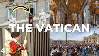 Sunday Afternoon VATICAN CITY Walking Tour  (4K): St. Peters Square, Basilica, Sunday Angelus