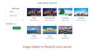 Image Upload in ReactJS  | REST API in Laravel with ReactJS  | Image Upload in Laravel Rest API