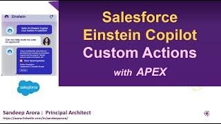 Salesforce Einstein Copilot Custom Actions using APEX  #BuiltWithEinstein