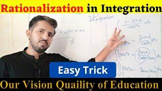 Rationalization  Method in integration || Rationalization Technique In Integration || Engr Imran