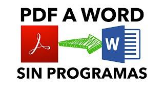 Como convertir de PDF a Word con Word Sin programas Ni Paginas 