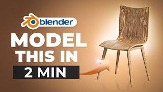 Easy Chair Model In 2 Min / BLENDER 3D