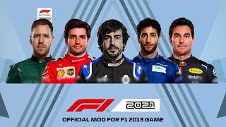 F1 2021 Season Mod for F1 2013 Game