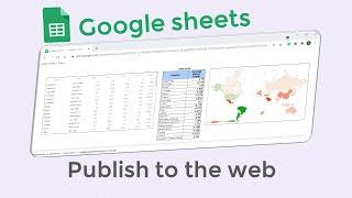 Google Sheets: Publish to the Web