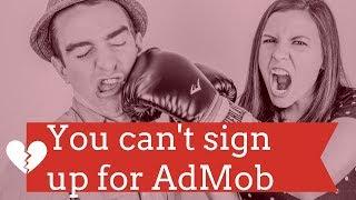 You can't sign up for AdMob because your Google Account is associated with multiple AdWords accounts