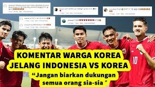 KOMENTAR NETIZEN KOREA JELANG PIALA ASIA INDONESIA VS KOREA 2024