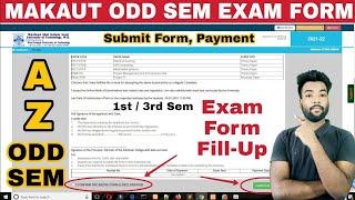 MAKAUT 1st & 3rd Sem Exam Form Fill-Up Process | Step by Step | How to fill Exam Form?