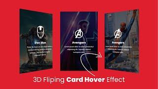 Creative CSS 3D Flip Card Hover Effect | 3D Card Hover Effect | Flip Card