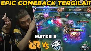 GILA INI GAME UDAH KAYAK FINAL, SERU BANGET GILA!! EPIC COMEBACK FROM RRQ!! - RRQ VS EVOS MATCH 5