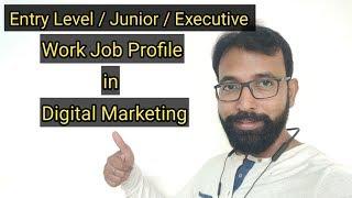 Junior / Executive / Entry-Level  Digital Marketing Work Profile | SEO Executive Work