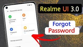 How to Reset Realme Privacy Password | Realme UI 3.0 App Lock Password Forgot