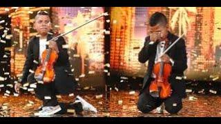 Tyler Butler-Figueroa Violinist audition Golden Buzzer "Stronger" Kelly Clarkson Raleigh NC #AGT S14