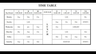 School Time Table using Html and Css | Time Table Creation In Html  Css | Time Table In Html Css