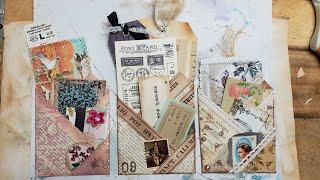 Junk Journal Using Up Book Pages Super Easy!  Ep 3 ~ Quadruple Pocket in 3 Moves! The Paper Outpost!