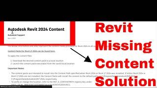 Missing library in revit 2024 | Family library missing solution for revit 2024