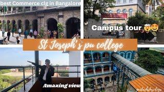 St Joseph’s PU college tour (bridge road , mg road ) | inside the compus || #sjpuc #commerceclg