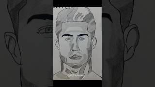 how to draw Ronaldo #drawingtutorial#ronaldodrawing#ronaldoeasydrawing