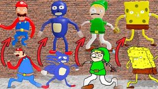 OLD 2D MEMES vs NEW 3D MEMES SANIC CLONES in Garry's Mod!!!