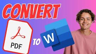 How to Convert PDF to Word - Change PDF File to Word Document