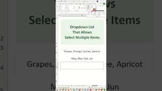 Dropdown list that allows select multiple items in Excel - Excel Tips and Tricks