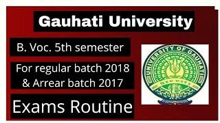 B. Voc. 5th Semester Exams Programme || Gauhati University