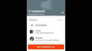 How to create broadcast list in Whatsapp