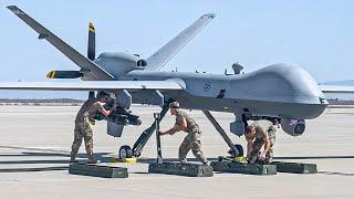 World's Most Feared Killer Drone MQ-9 Reaper Loading Air-to-Surface Missiles For Destroying Threats