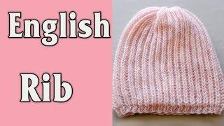 English Rib Knitted Beanie Hat Cap for a girl.